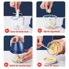 DIYOHFE dishwasher-safe blades and container for easy cleanup.