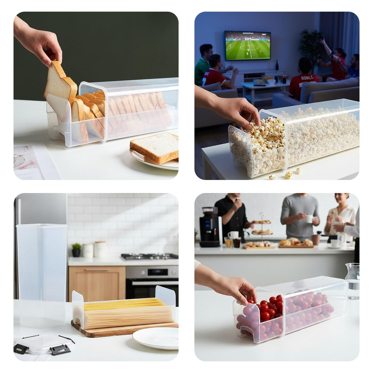 DIYOHFE drawer tray in use delivering grab-and-go bread slices.