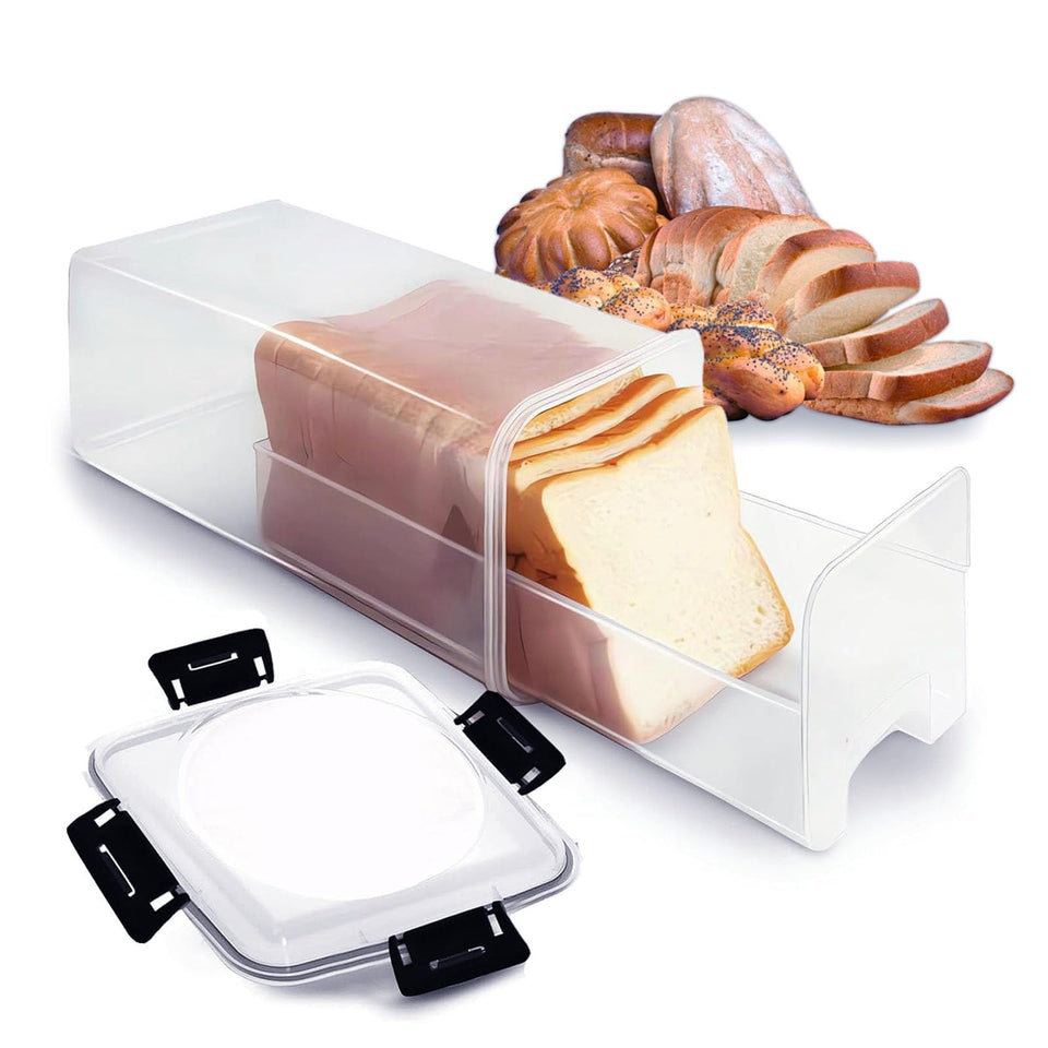 DIYOHFE slide-out bread storage box showing a quick-access drawer for loaves.