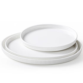 Dizada round serving platter in 12.8-inch size for generous fruit displays.