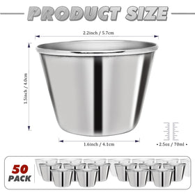 Stackable DJZZ metal ramekins save space