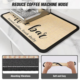 DK177 Coffee Mat quick-dry action speeds cleanups after spills