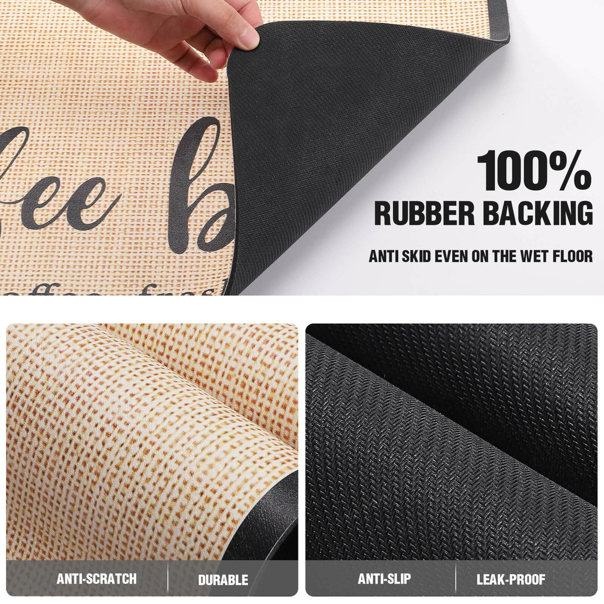 DK177 Coffee Mat stain-concealing surface hides coffee and milk marks
