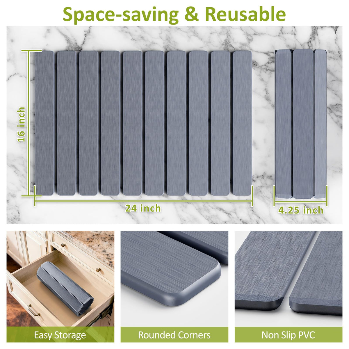 DK177 diatomaceous-earth mat absorbs moisture quickly for faster drying