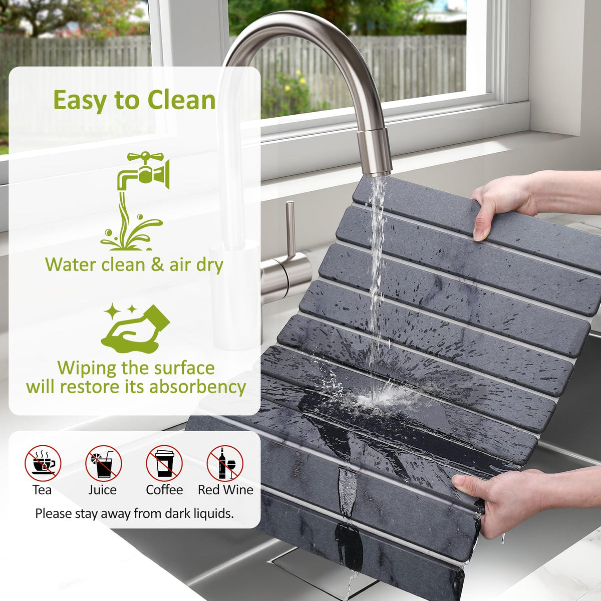 DK177 heat-resistant stone mat protects countertops from hot pots