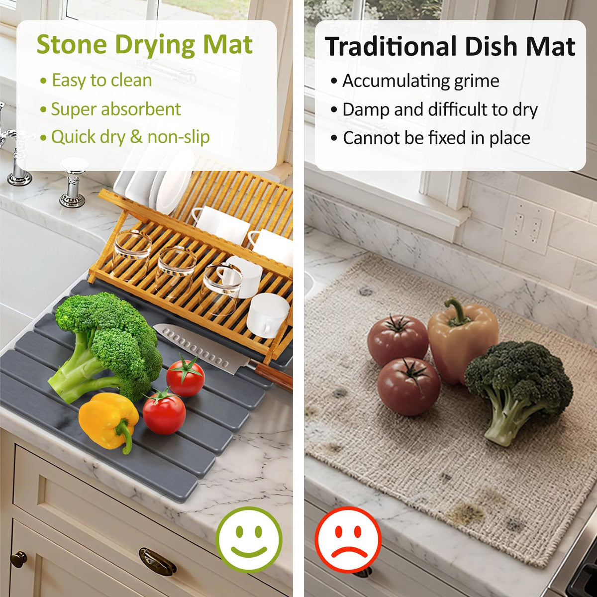 DK177 multipurpose stone mat used as bath mat or plant saucer