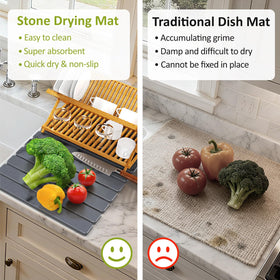 DK177 multipurpose stone mat used as bath mat or plant saucer