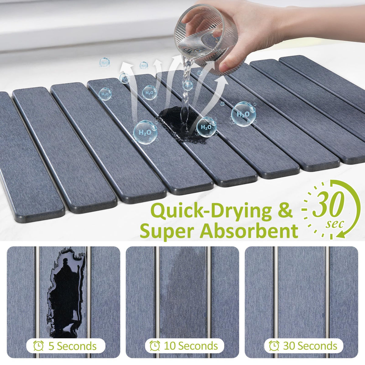 DK177 non-slip pad keeps the mat stable on countertops