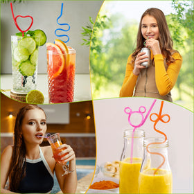 DKHDBD kid-friendly colorful straws ideal for juice at parties