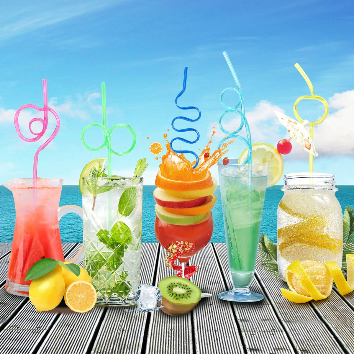 DKHDBD party-ready straws suitable for birthdays, weddings, and celebrations