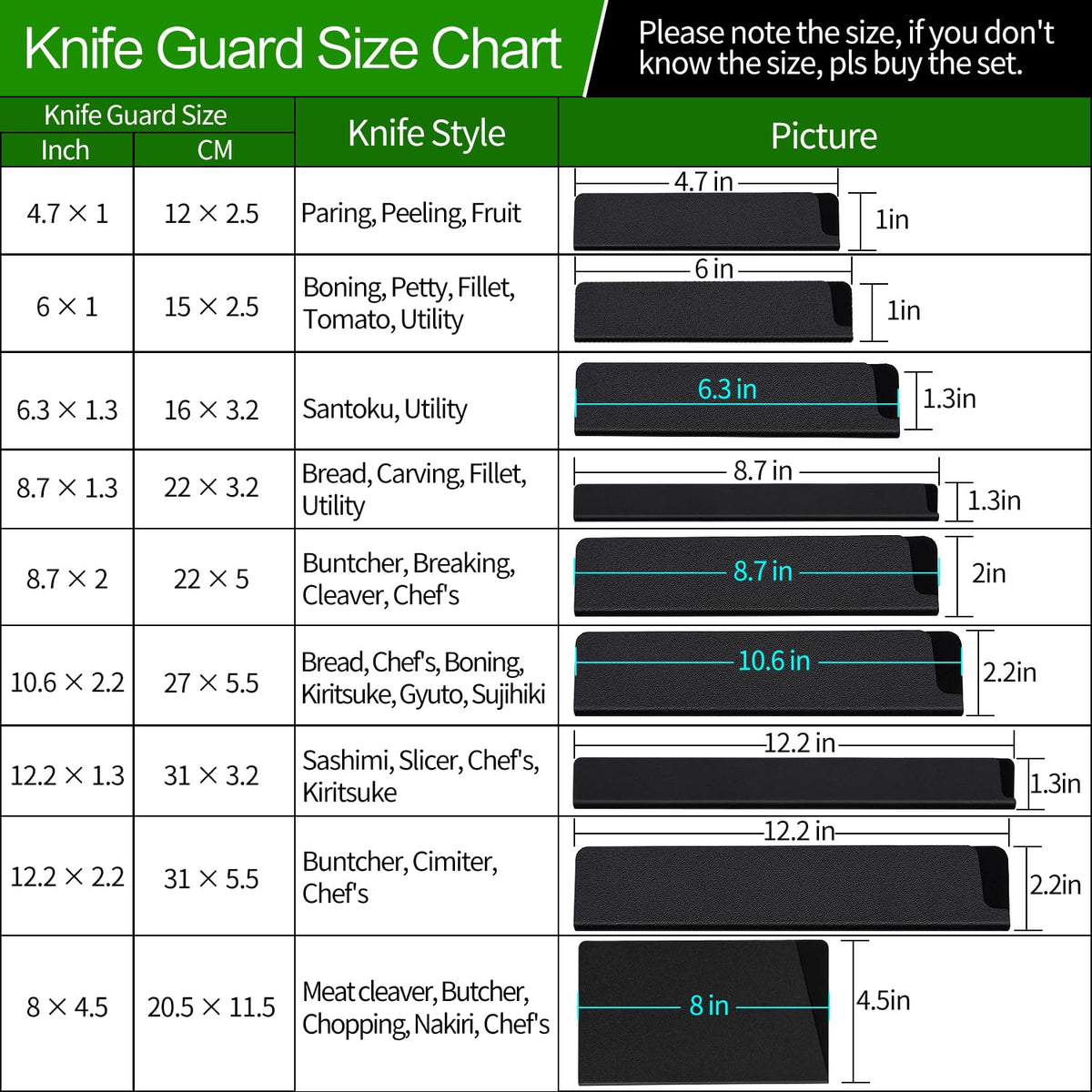 DkOvn 6.3-inch knife edge guard for secure blade storage.