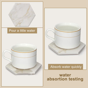 Dksyee absorbent ceramic coasters provide quick moisture absorption