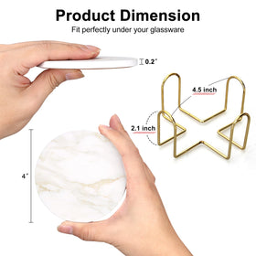 Dksyee absorbent ceramic stone coasters quickly wick moisture.