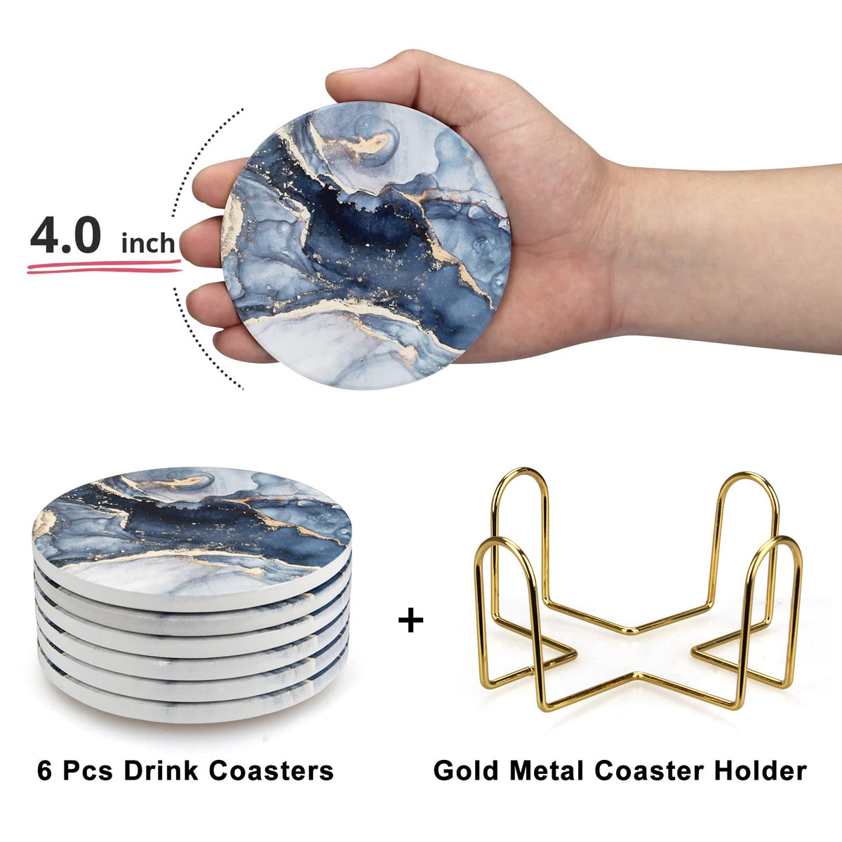 Dksyee ceramic absorbent stone coasters quickly absorb moisture for clean surfaces.