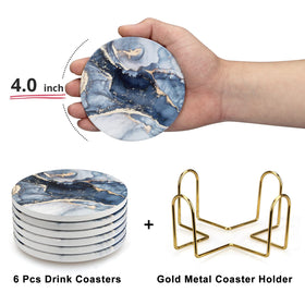 Dksyee ceramic absorbent stone coasters quickly absorb moisture for clean surfaces.