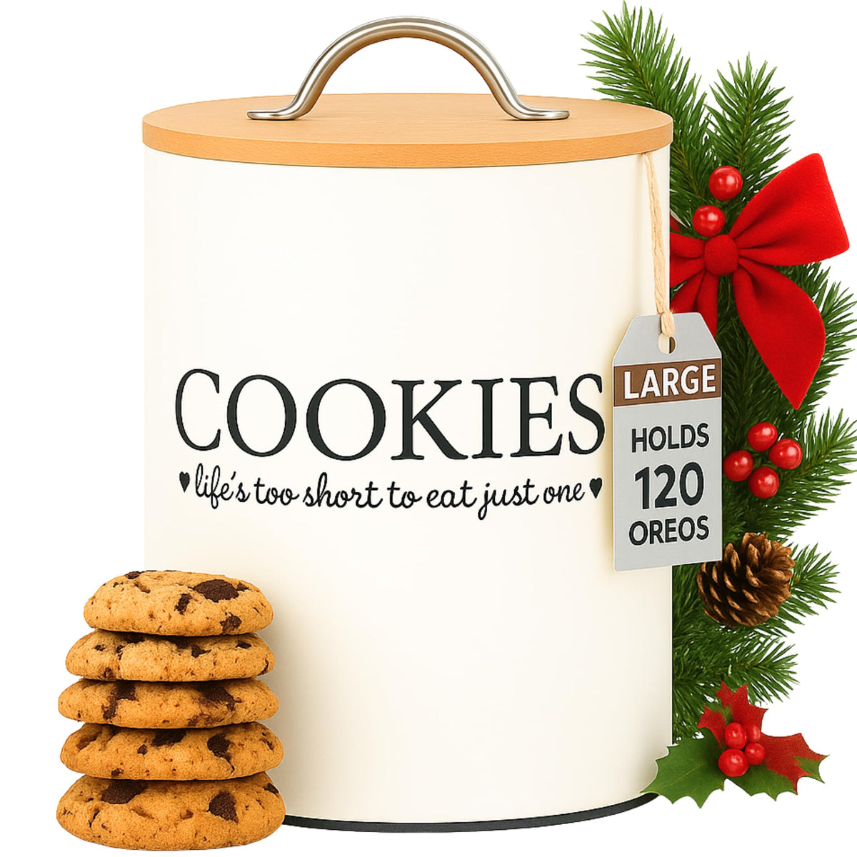 Easy-clean design of the D'Lifeful cookie jar for quick maintenance.