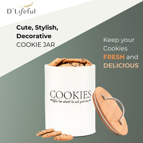 Farmhouse-decorative D'Lifeful jar adds charm to kitchen counters.