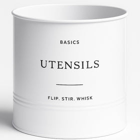 D'Lifeful kitchen utensil holder, 7in-square, keeps utensils neatly organized on your counter.
