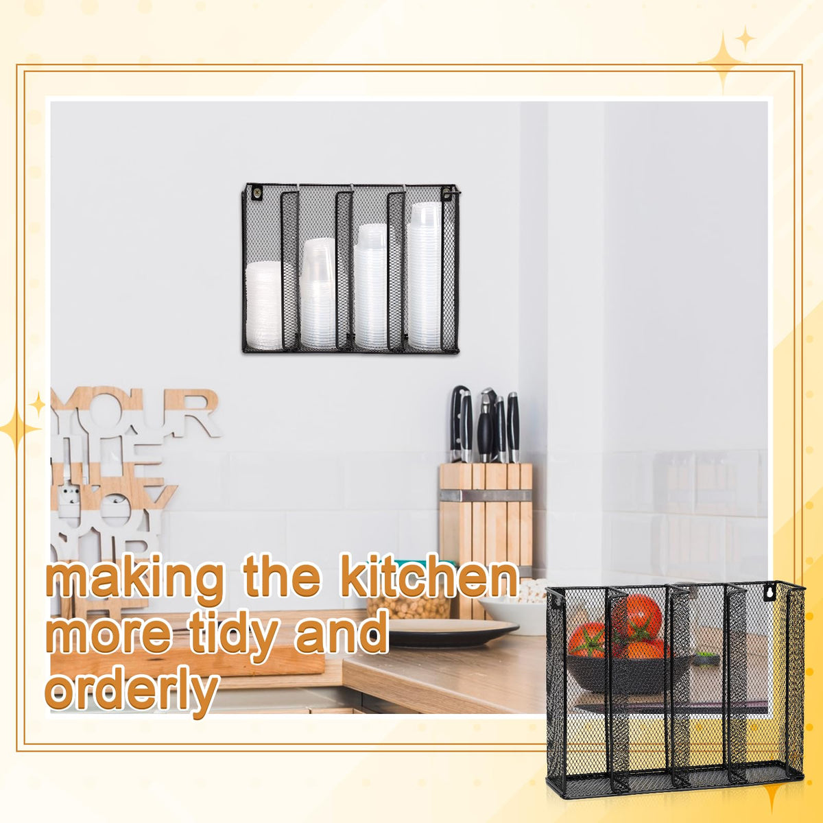 DLUGOPIS compact 13x10x3.3 inch size fits kitchens and counters.