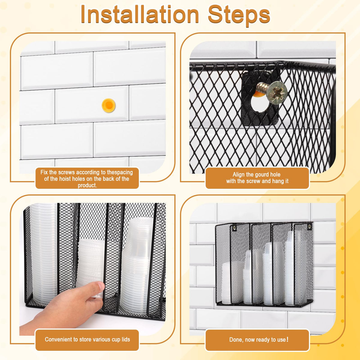DLUGOPIS dust-resistant grid helps keep cups clean and ready.