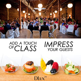 DLux 2x4 inch cups sized for sampling portions.