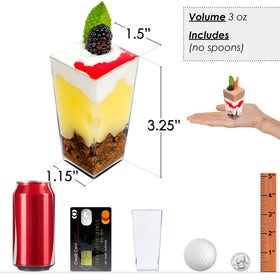 DLux clear plastic dessert cups offering elegant presentation