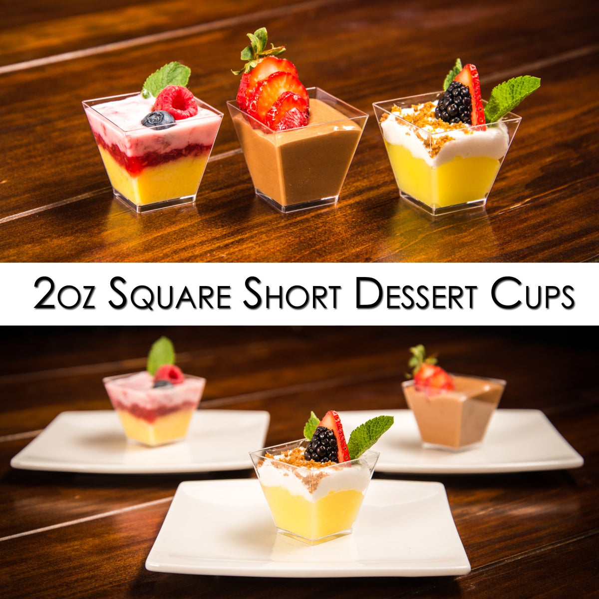 DLux cups measure 2 ounces and 1.75 inches high.