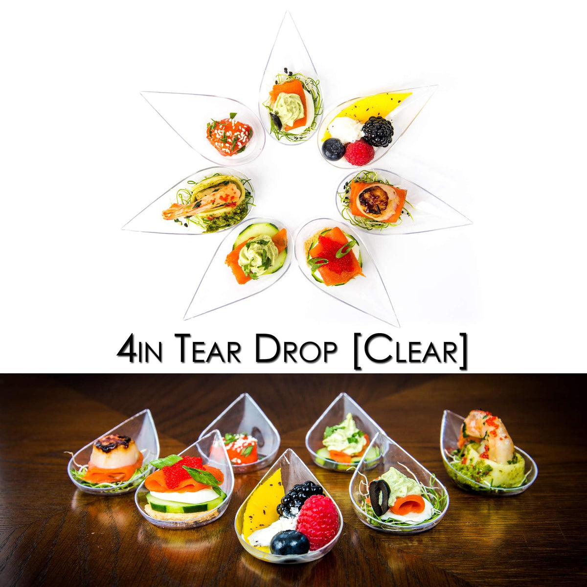 DLux dessert cups stacked neatly to save space.