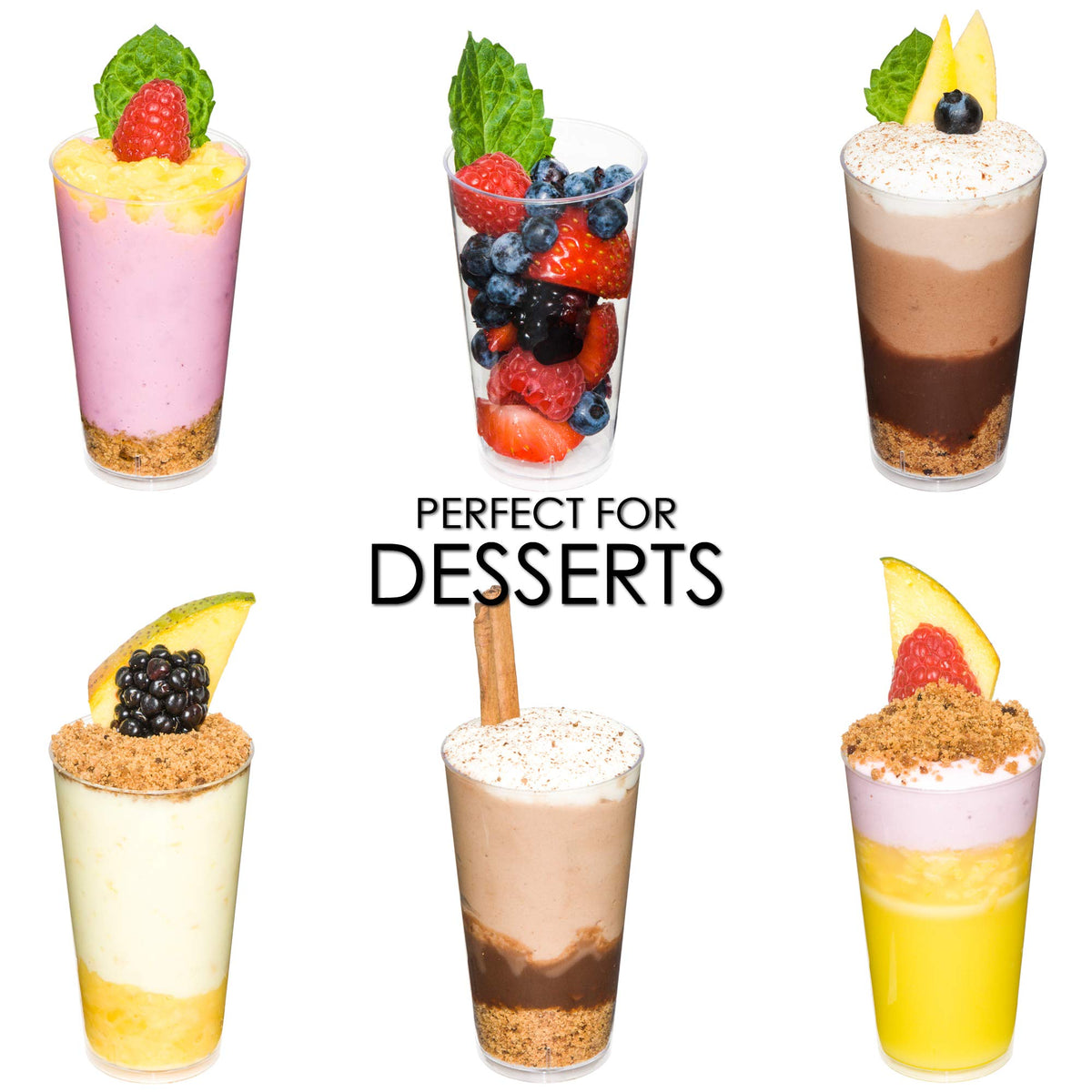 DLux ideal cups for birthdays and weddings at catering events.