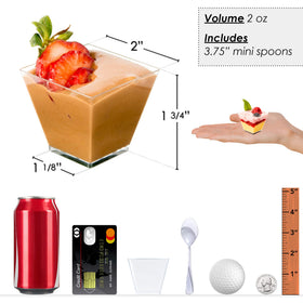 DLux parfait cups in clear design elevate appetizers at gatherings