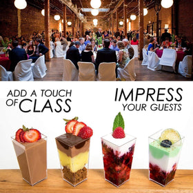 DLux party-ready cups ideal for weddings and celebrations