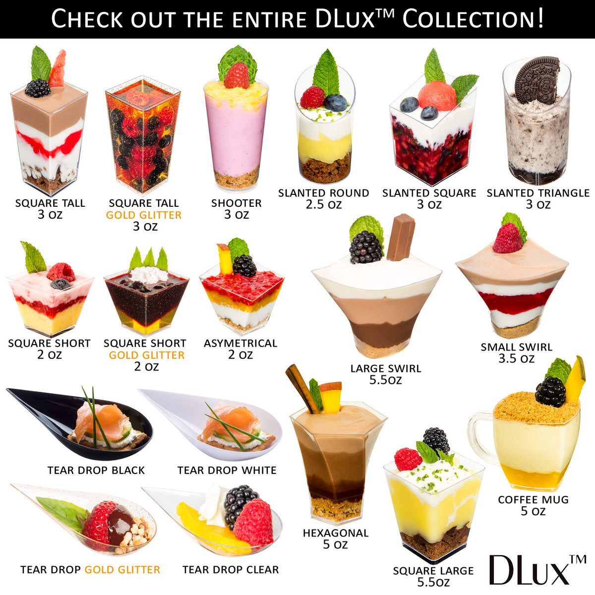 DLux recyclable stackable cups save time and cleanup