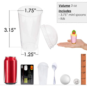 DLux reusable and stackable dessert cups save space after events.