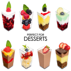 DLux reusable and stackable dessert cups save storage space