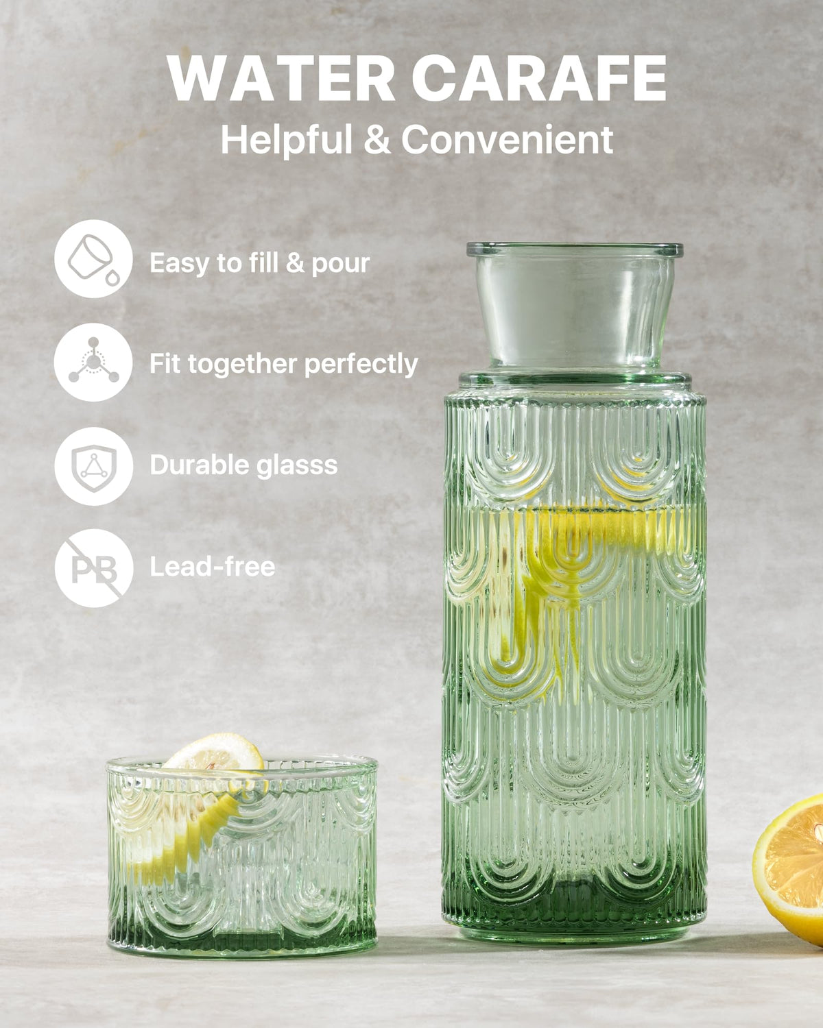 DmmyAlzx glass water bottle with lid keeps drinks dust-free.