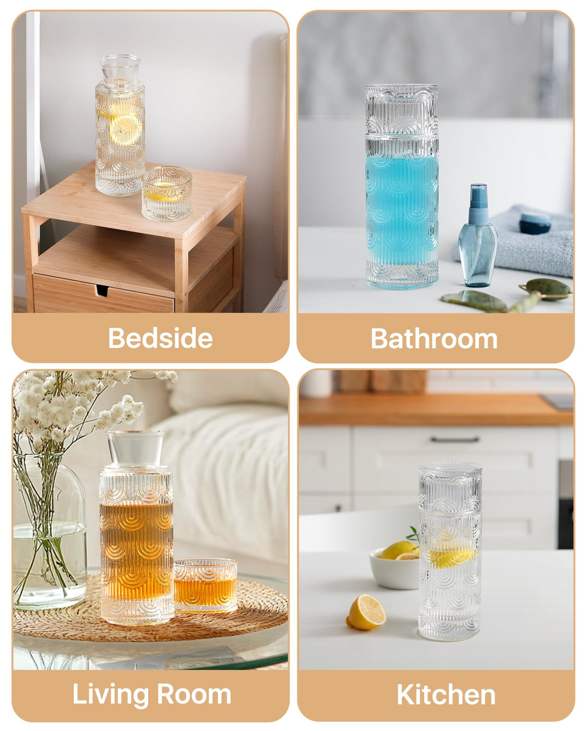 DmmyAlzx stylish nightstand pitcher enhances room decor
