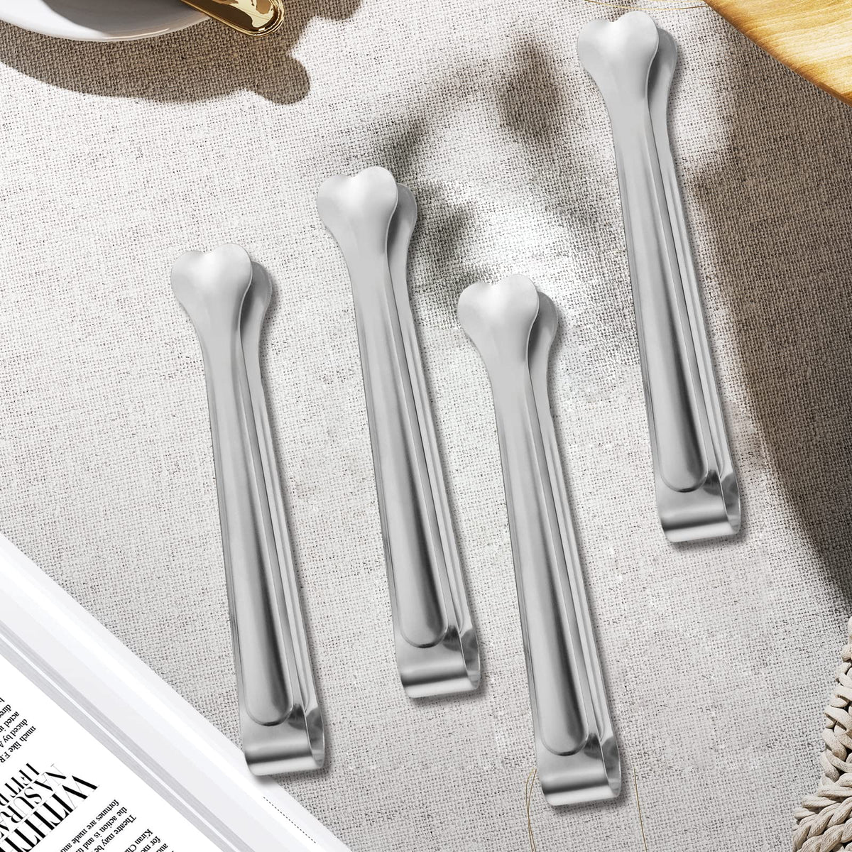 Dmoera mini tongs for bread, tidy bread servings