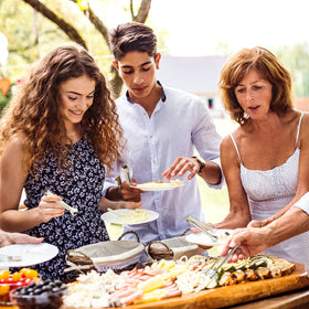 Dmoera mini tongs for buffet platters, family-friendly serving