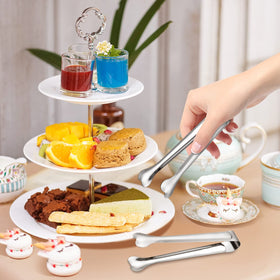 Dmoera mini tongs for cookies, safe, fingerprints-free