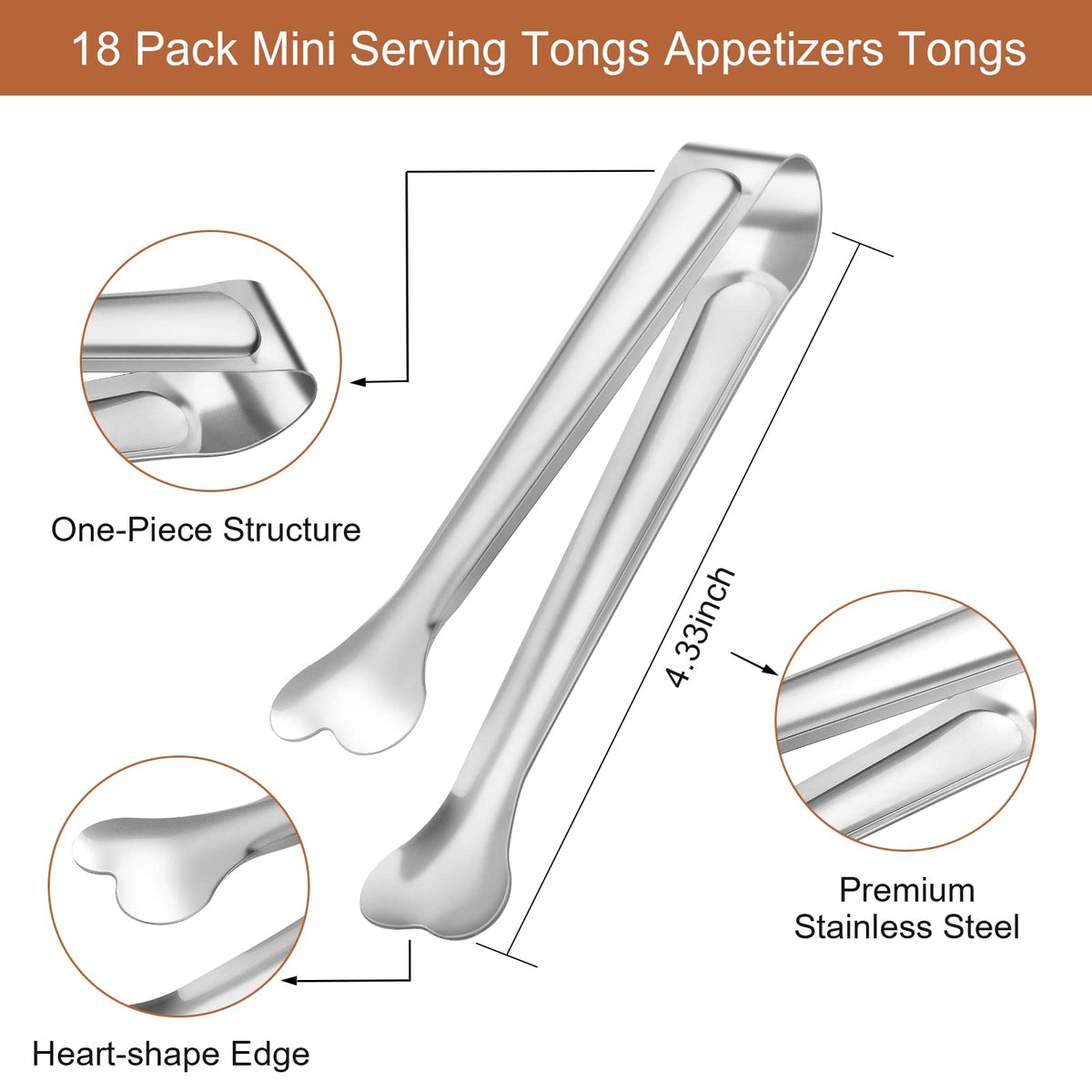 Dmoera mini tongs for salad, effortless greens handling