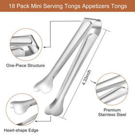 Dmoera mini tongs for salad, effortless greens handling