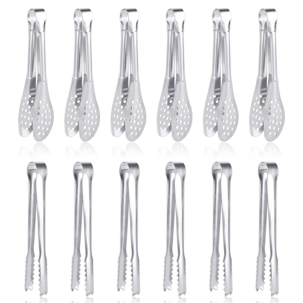 Dmoera mini tongs 5-inch service for precise, mess-free servings.