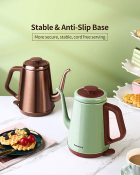 Stable anti-slip base with cord storage on the DmofwHi kettle