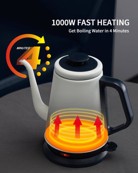DmofwHi Gooseneck Kettle 1000W heats water quickly for busy mornings