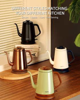 DmofwHi gooseneck kettle 1.0 liter capacity for versatile use