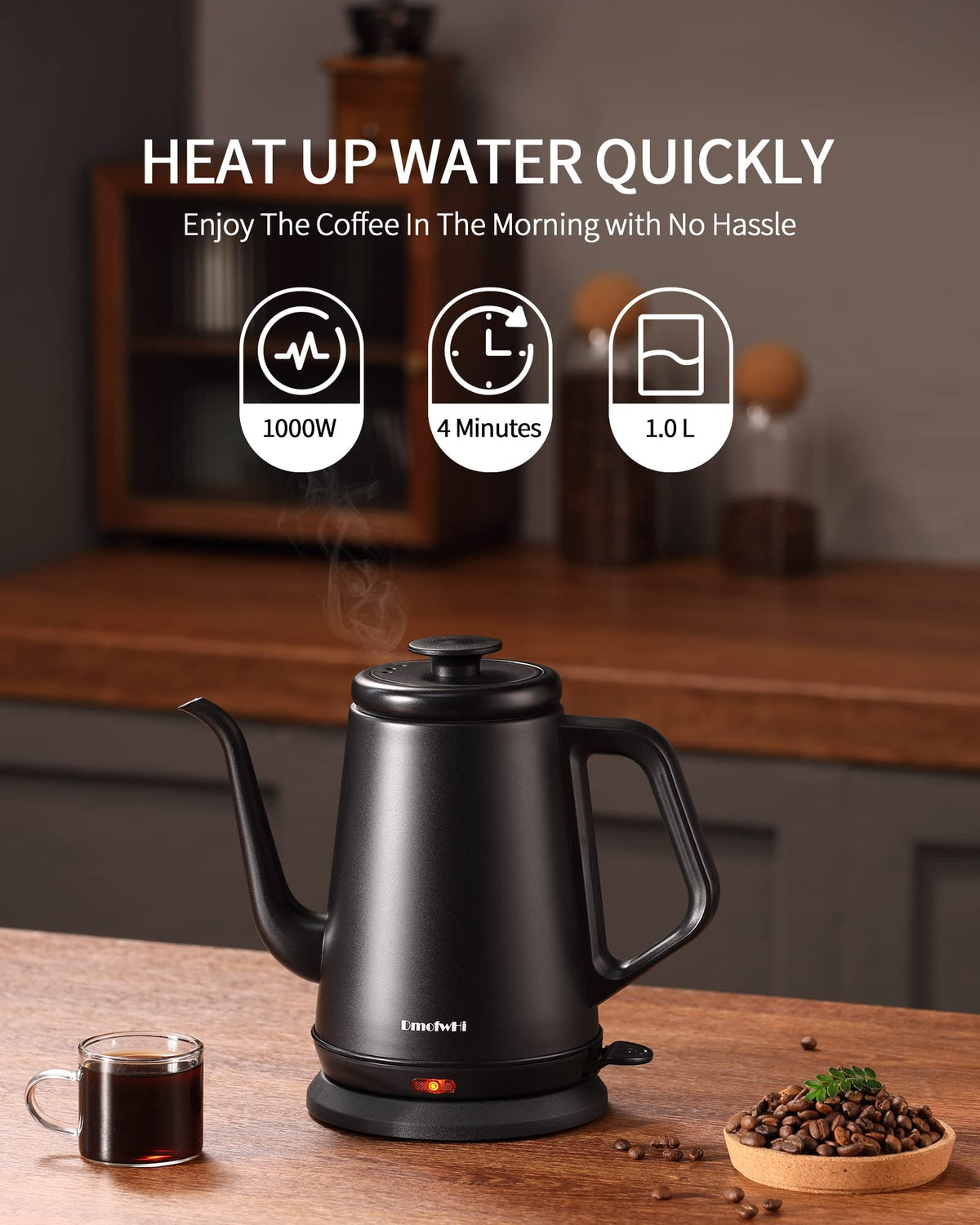 DmofwHi gooseneck kettle fast heating base for quick boil