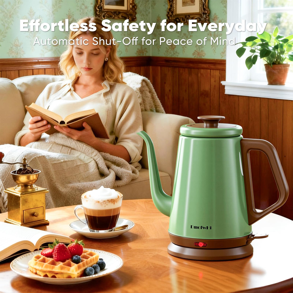 DmofwHi kettle includes boil dry protection for safe use.