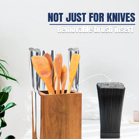 Dmore knife storage on a counter demonstrates clean kitchen organization