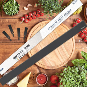 Strong magnet strip in 304 stainless steel resists rust in the kitchen.