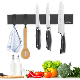 Dmore magnetic knife holder on wall with 10-inch strip for safe blade storage